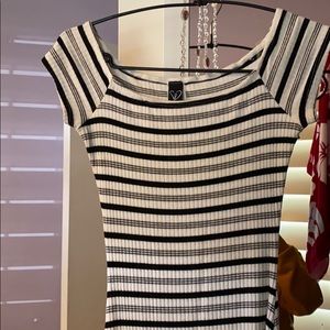 Stripped slim fit dress
